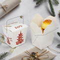 posable Custom Printing Foldable Food Grade Paper Box For Take Away Food Packaging